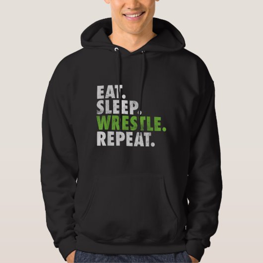 Sleep Wrestle Repeat - Wrestler Boy Men Hoodie (Vorderseite)