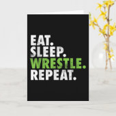Sleep Wrestle Repeat - Wrestler Boy Men Karte (Gelbe Blume)