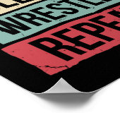 Sleep Wrestle wiederholen Wrestling Wrestler Retro Poster (Ecke)