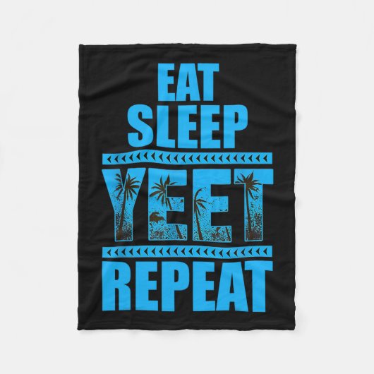 Sleep Yeet Wiederholung Vintag essen Fleecedecke (Vorderseite)