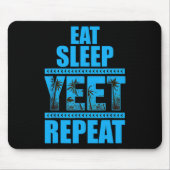 Sleep Yeet Wiederholung Vintag essen Mousepad (Vorne)