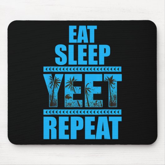 Sleep Yeet Wiederholung Vintag essen Mousepad (Vorne)