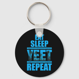 Sleep Yeet Wiederholung Vintag essen Schlüsselanhänger