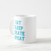 Sleep zu essen Wiederholung erstellen Kaffeetasse (Vorderseite Links)