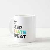Sleep zu essen Wiederholung erstellen Kaffeetasse (Vorderseite Links)