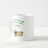 Sleepe Mops Weihnachten|Fun Holiday Zitat Niedlich Kaffeetasse (Vorderseite Links)
