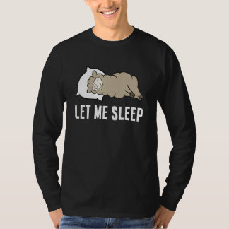 Sleeping Alpaca Let Me Sleep Cute Napping Alpaca T-Shirt