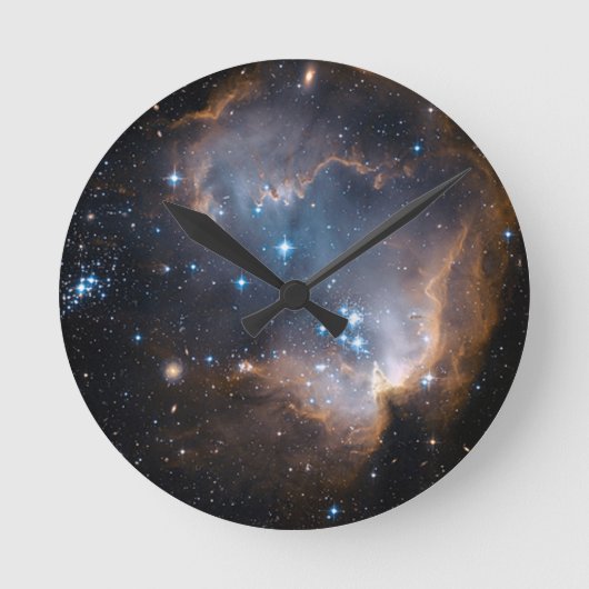 Sleeping Angel Star Cluster Runde Wanduhr (Vorderseite)