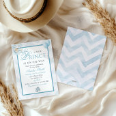 Sleeping Baby On Moon Blue Watercolor Baby Shower Einladung