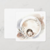 Sleeping Baby Watercolor Illustration Einladung (Vorne/Hinten)