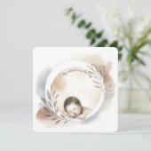 Sleeping Baby Watercolor Illustration Einladung (Stehend Vorderseite)