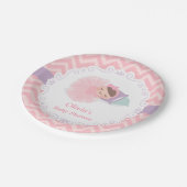 Sleeping Ballerina Tutu Baby Girl Shower Supplies Pappteller (Schrägansicht)