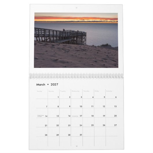 Sleeping Bear Dunes Calendar Kalender (Mär 2027)