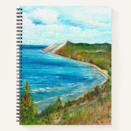 Sleeping Bear Dunes Lakeshone Kunst, Dichtung und  Notizblock