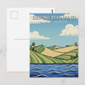 Sleeping Bear Dunes Michigan Reise Postkarte (Vorne/Hinten)