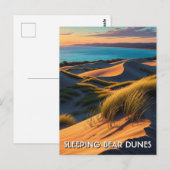 Sleeping Bear Dunes Michigan Reise Postkarte (Vorne/Hinten)