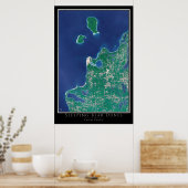 Sleeping Bear Dunes National Lakeshore Satellite Poster (Küche)