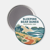 Sleeping Bear Dunes National Lakeshore USA Magnet (Vorderseite/Rückseite)