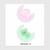 Sleeping Bear & Elephant Sticker Pack For Kids (Blatt)