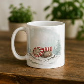 Sleeping Bear Mug Cozy Watercolor Christmas Gift  Kaffeetasse