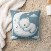 Sleeping Bear Personalisierter Babyname Kissen (Decke)