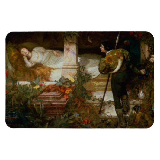 Sleeping Beauty (Enchanting Fairy Tale Scene) Magnet (Horizontal)