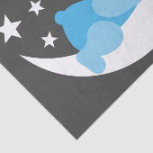 Sleeping Blue Boy Teddy Bear Seidenpapier (Ausschnitt)