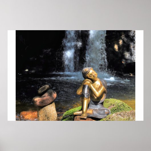 sleeping Buddha on water Poster (Vorne)
