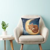 Sleeping Cat on Moon Nursery Throw Pillow Kissen (Stuhl )