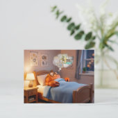 Sleeping Crab Dreaming Of Wealth And Treasure Postkarte (Stehend Vorderseite)