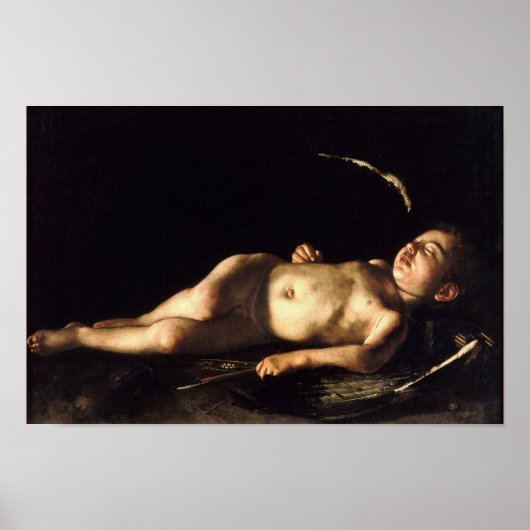 Sleeping Cupid by Caravaggio - Poster (Vorne)