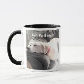 Sleeping Dog Photo Get Well Soon Green and Black Tasse (Links)