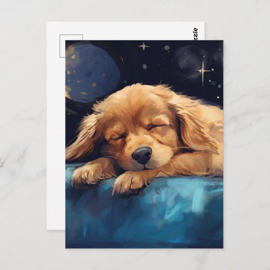 Sleeping Dog Postkarte (Vorne/Hinten)