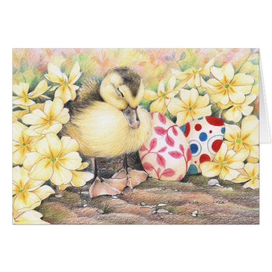 Sleeping Ducky Easter Karte
