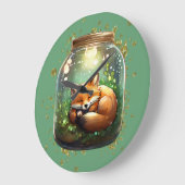 Sleeping Fox Große Wanduhr (Winkel)
