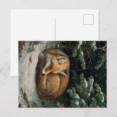 Sleeping Fox in Winter Forest Postkarte (Vorne/Hinten)