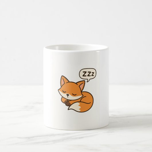 Sleeping fox mug kaffeetasse (Mittel)