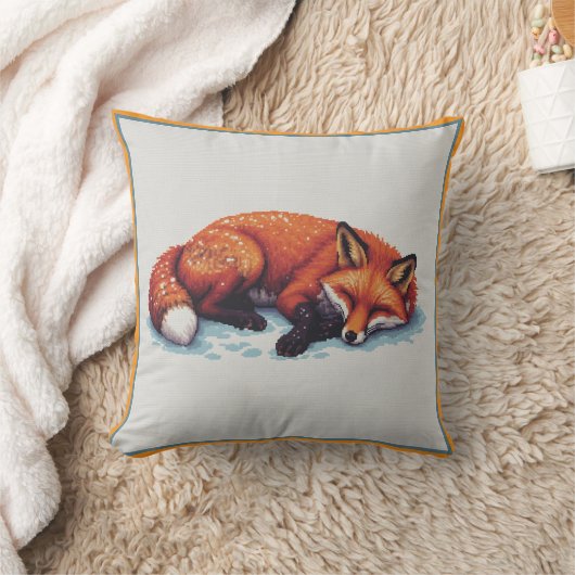 Sleeping Fox Throw Pillow Kissen (Decke)