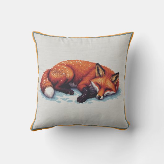 Sleeping Fox Throw Pillow Kissen (Rückseite)