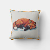 Sleeping Fox Throw Pillow Kissen (Vorderseite)