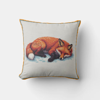 Sleeping Fox Throw Pillow Kissen