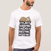 Sleeping Funny Sloth Vaters T - Shirt (Vorderseite)