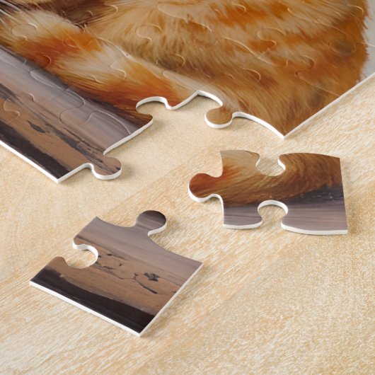 Sleeping Ginger Cat and Hydrangeas Puzzle (Seite)