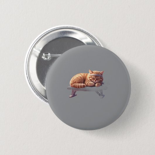 Sleeping Ginger Cat Button (Vorne & Hinten)