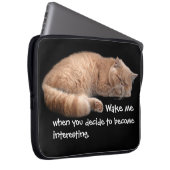 Sleeping Ginger Cat Funny Weckte Me Quote Laptopschutzhülle (Vorne Rechts)