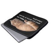 Sleeping Ginger Cat Funny Weckte Me Quote Laptopschutzhülle (Vorne Knopf)