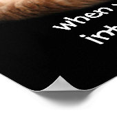 Sleeping Ginger Cat Funny Weckte Me Quote Poster (Ecke)