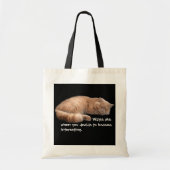 Sleeping Ginger Cat Funny Weckte Me Quote Tragetasche (Vorne)
