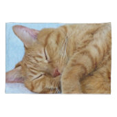 Sleeping Ginger Cat Kissenbezug (Rückseite)