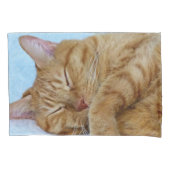 Sleeping Ginger Cat Kissenbezug (Vorderseite)